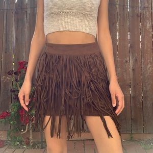 Indie fringe skirt